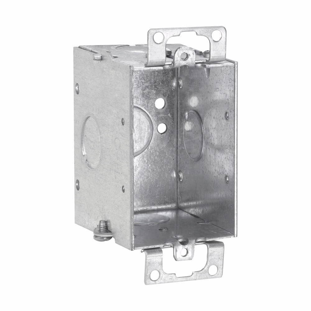 Eaton Crouse-Hinds series Switch Box, (1) 1/2", Conduit (no clamps), 2-1/2", (1) 1/2", Steel, (1) 1/2", Ears, Gangable, 12.5 cubic inch capacity