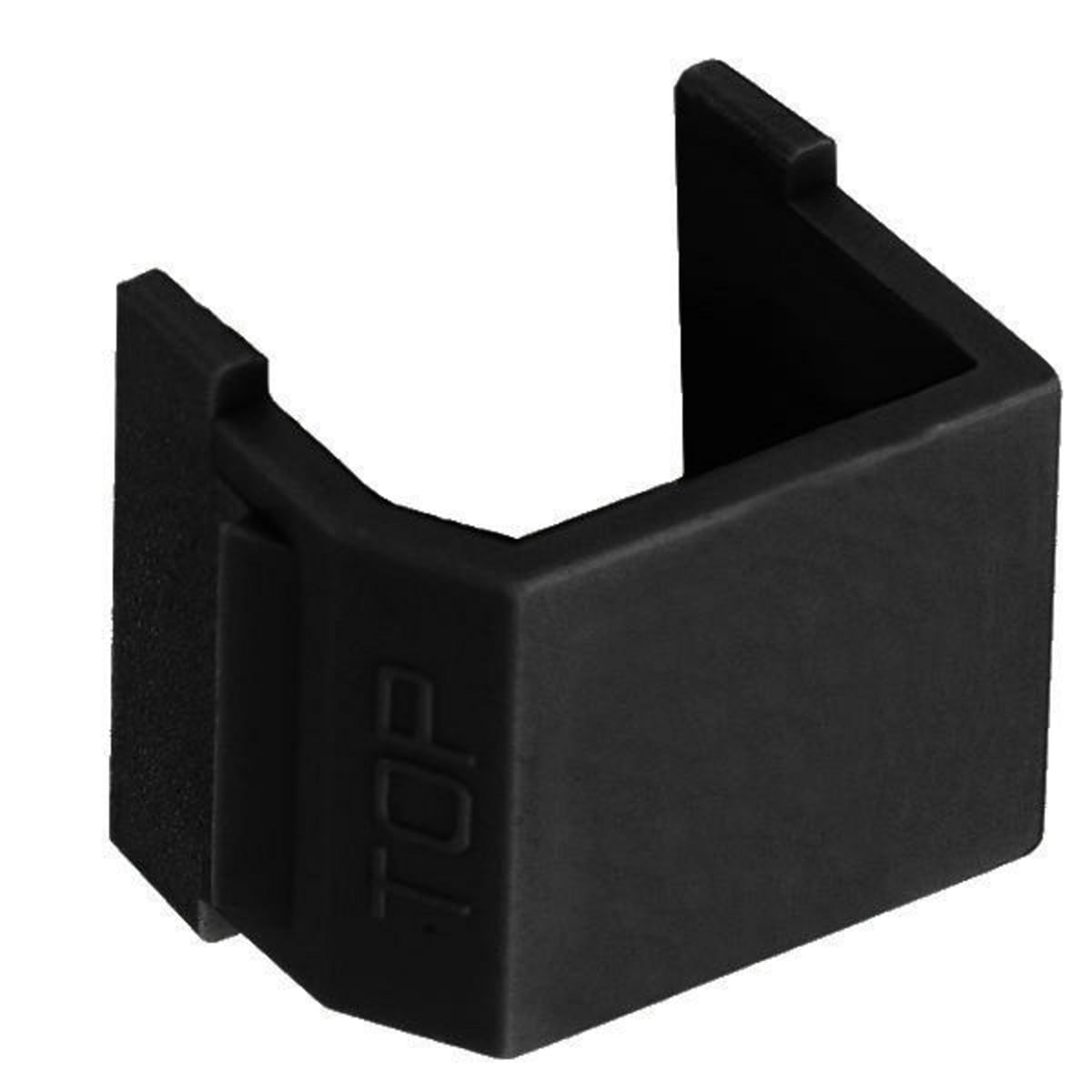 Snap-Fit, Blank, Black, 10 Pack