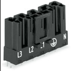 Plug for PCBs; straight; 5-pole; Cod. A; black