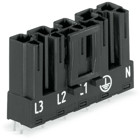 Plug for PCBs; straight; 5-pole; Cod. A; black