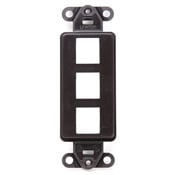 QuickPort Decora Insert, 3-Port, Brown