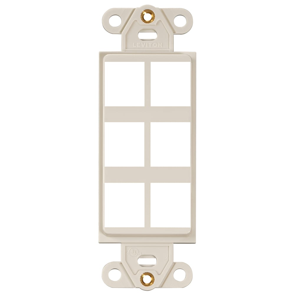 QuickPort Decora Insert, 6-Port, Light Almond