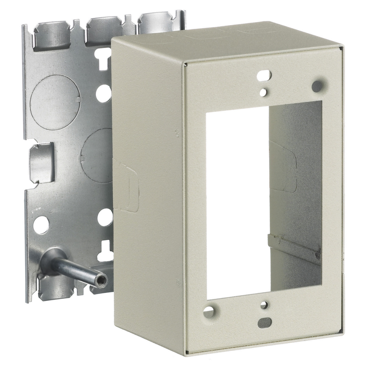 Metal Raceway, Box, 1-Gang, Deep, HBL500/700/750 Series, Ivory