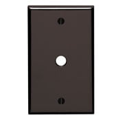1-Gang .406 Inch Hole Device Telephone/Cable Wallplate, Standard Size, Thermoset, Box Mount, Brown