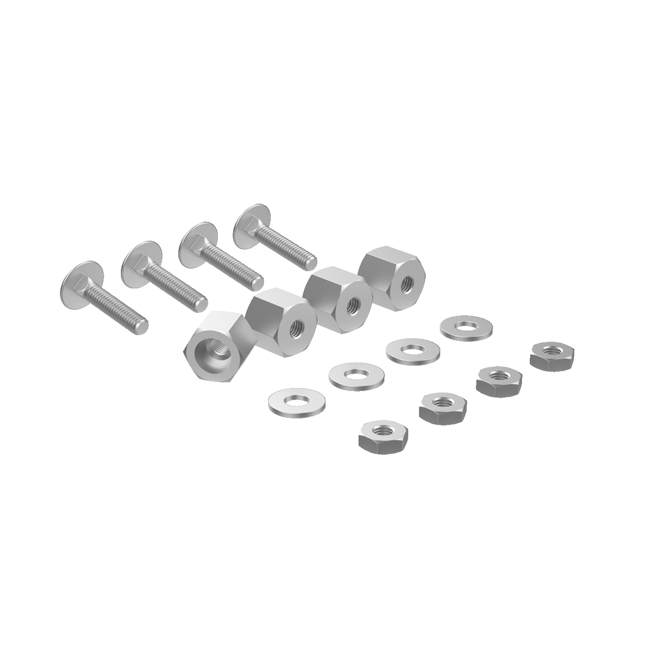 Panel Mounting Kit, fits 14 ga., Plated, Steel