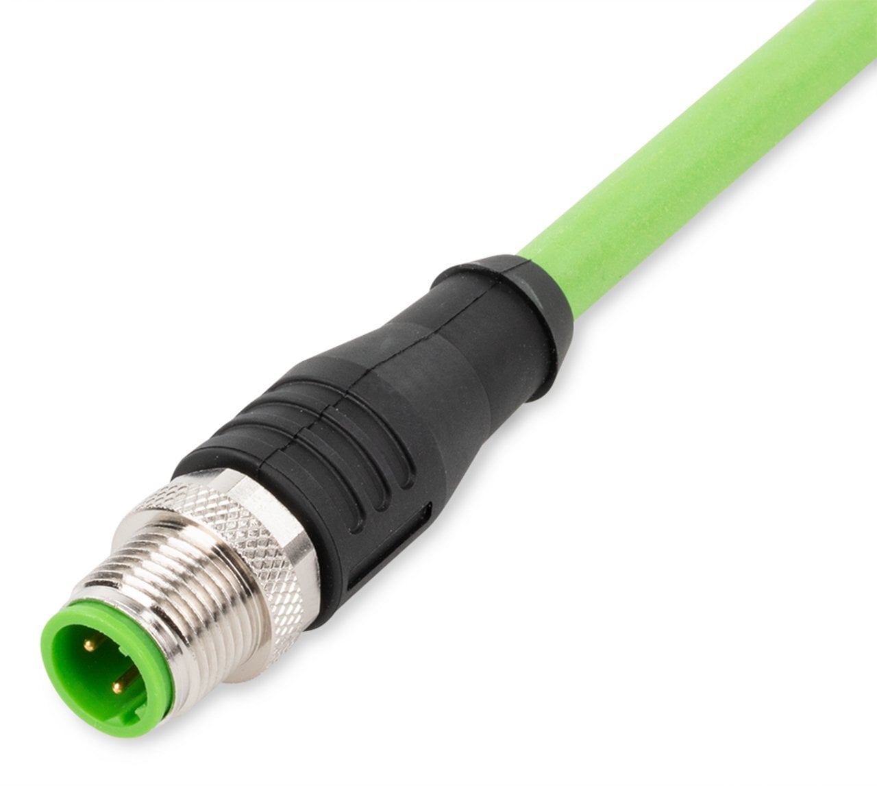 ETHERNET cable; M12D plug; straight; 4-pole; Length: 2 m