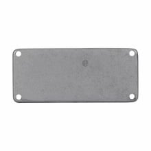 Eaton Crouse-Hinds series RS/RSM blank hub plate, 8-1/2" x 4", Feraloy iron alloy