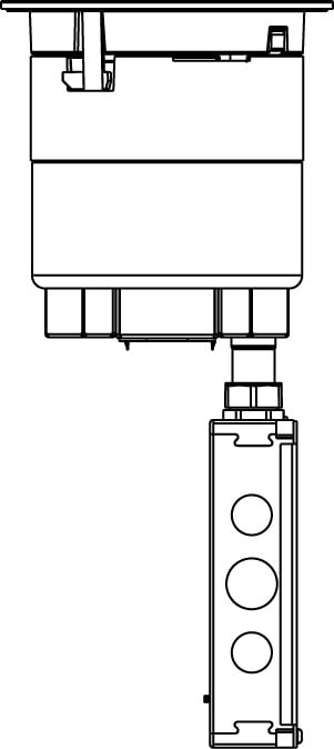WLK 6IN PREWIRED FLUSH STYLE ASSEM BK