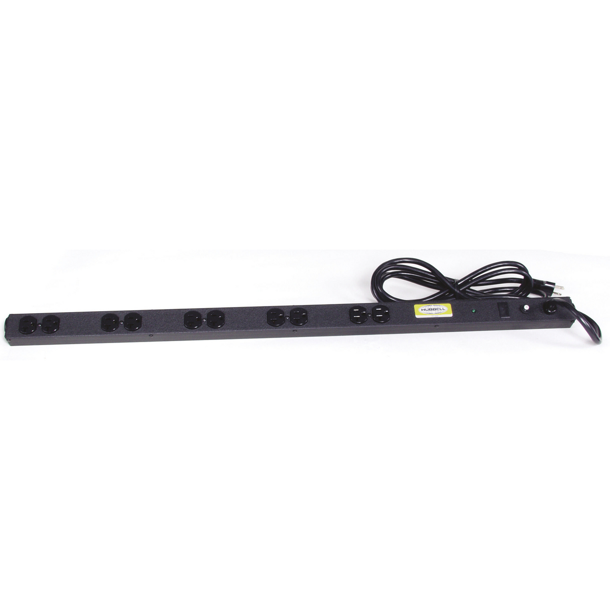 Cabinet Components, Power Strip, Vertical, 10 Outlets, 20A 120V, NEMA 5-20R to NEMA 5-20P, 1 Circuit