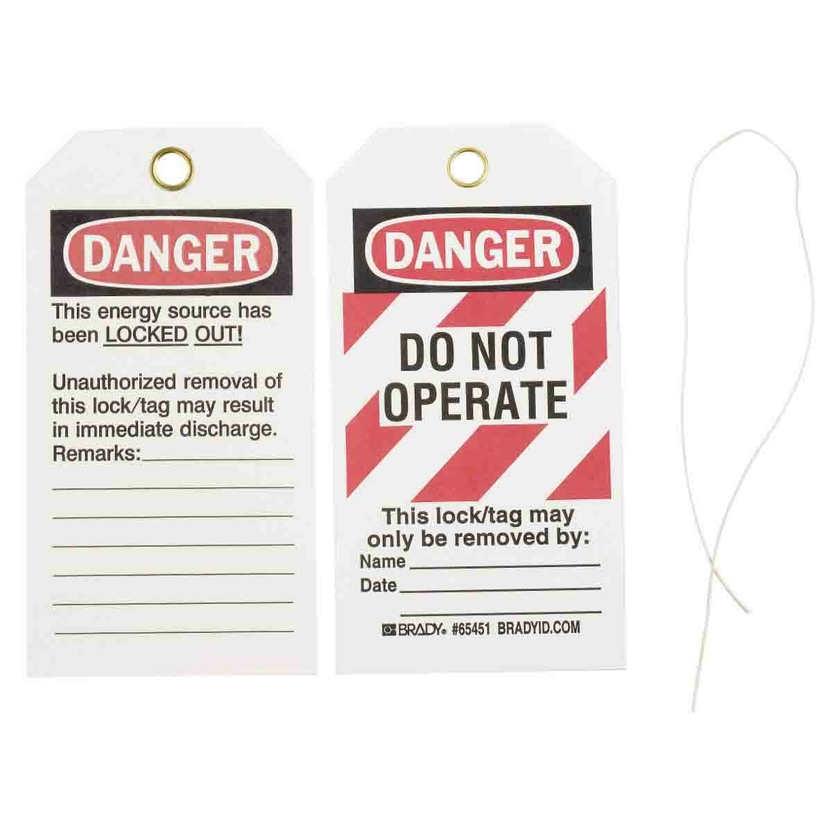 TAG B853 5.75X3 BK/RD/WH L/O REVB,25/PK