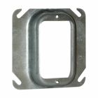 Eaton Crouse-Hinds series Square Mud Ring, 4", Steel, 1-1/4" raised, 8.5 cubic inch capacity