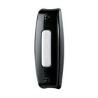 Lighted Rectangular Pushbutton, 1w x 2-7/8h x 3/4d in Black
