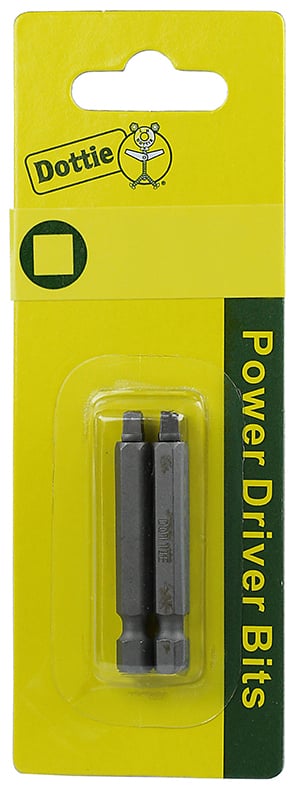 Power Bit, #2 tip size, Square tip type, 3 in. overall length, 2 pieces, #8-10 screw size