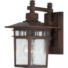 Cove Neck - 1 Light - 12" Outdoor Lantern with Clear Seed Glass Rustic Bronze