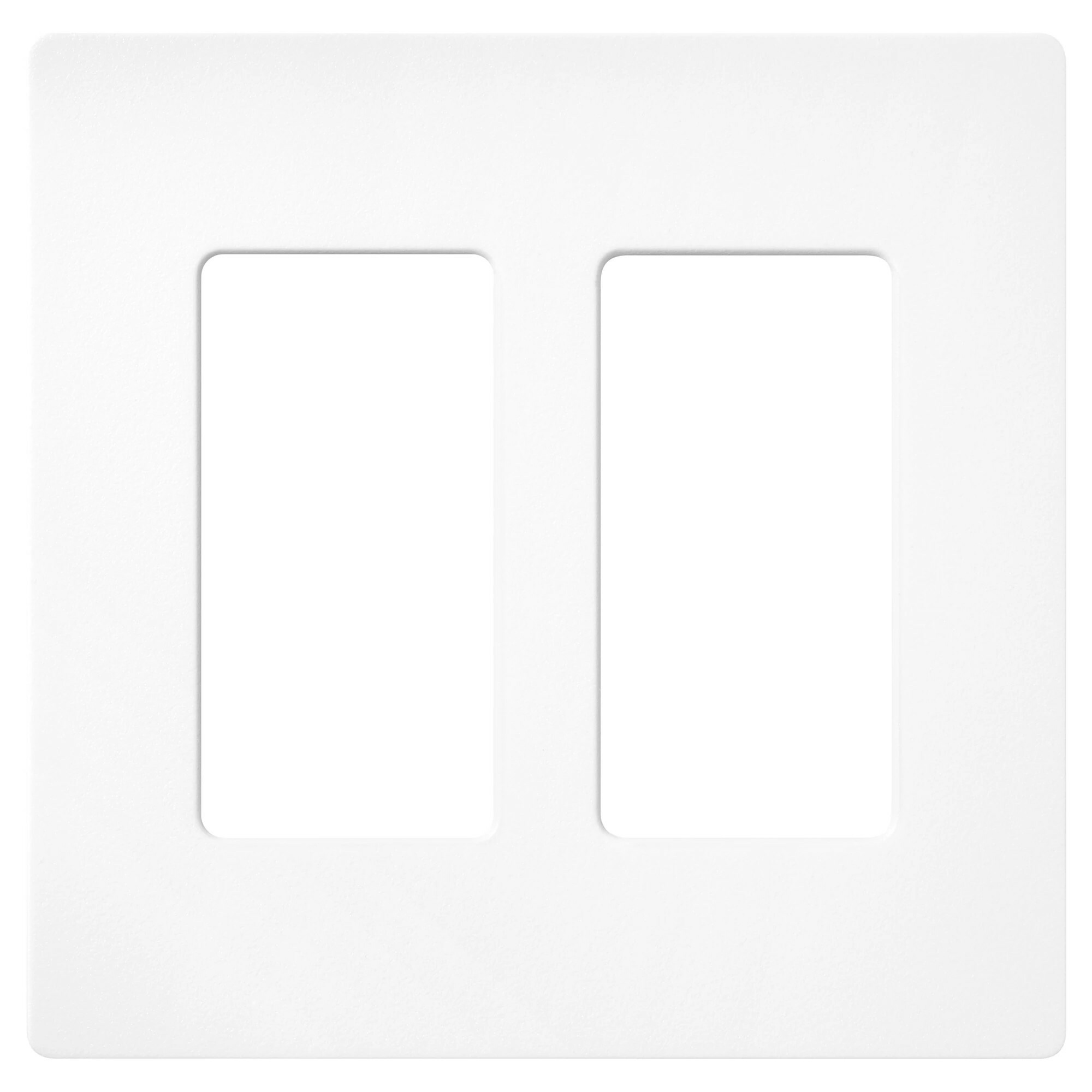 Claro Wallplate, Satin Finish, Three-gang in brilliant white