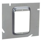 Single Gang Device Extension Ring, 3.5 Cubic Inches, 5 Inches Square x 1/2 Inch Raised, Pre-Galvanized Steel