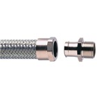 1/2 Inch Nickel Plated Brass Straight Fitting with Fixed External Threads, PG Thread Size PG16