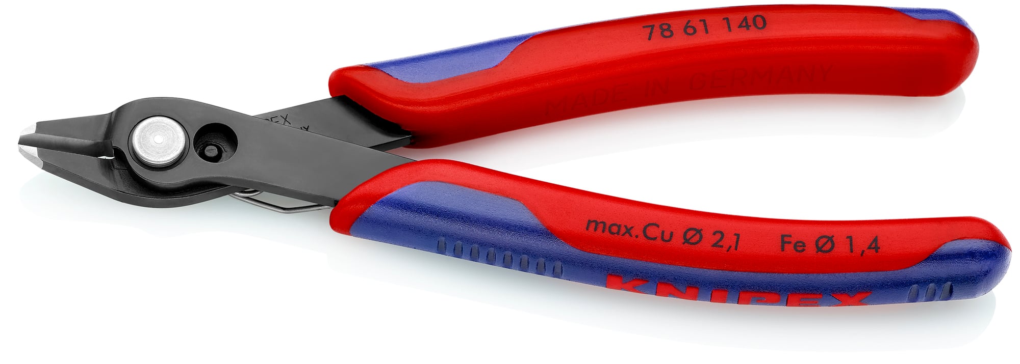Electronics Super Knips XL, 5 1/2 in., Multi-Component, Black-Oxide, Flush Cut, Oval Head, Up to 1/16 in. Medium Wire