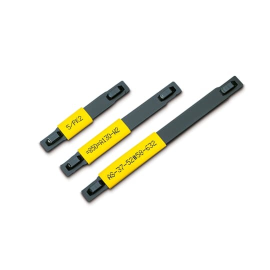 SMK Series PLUS Vinyl Sleeve Marker on a Compact Disc - Holders: use with Holders SMKH or SMOH, Color Yellow, Legend Ground Sign, Packaging  Bags
