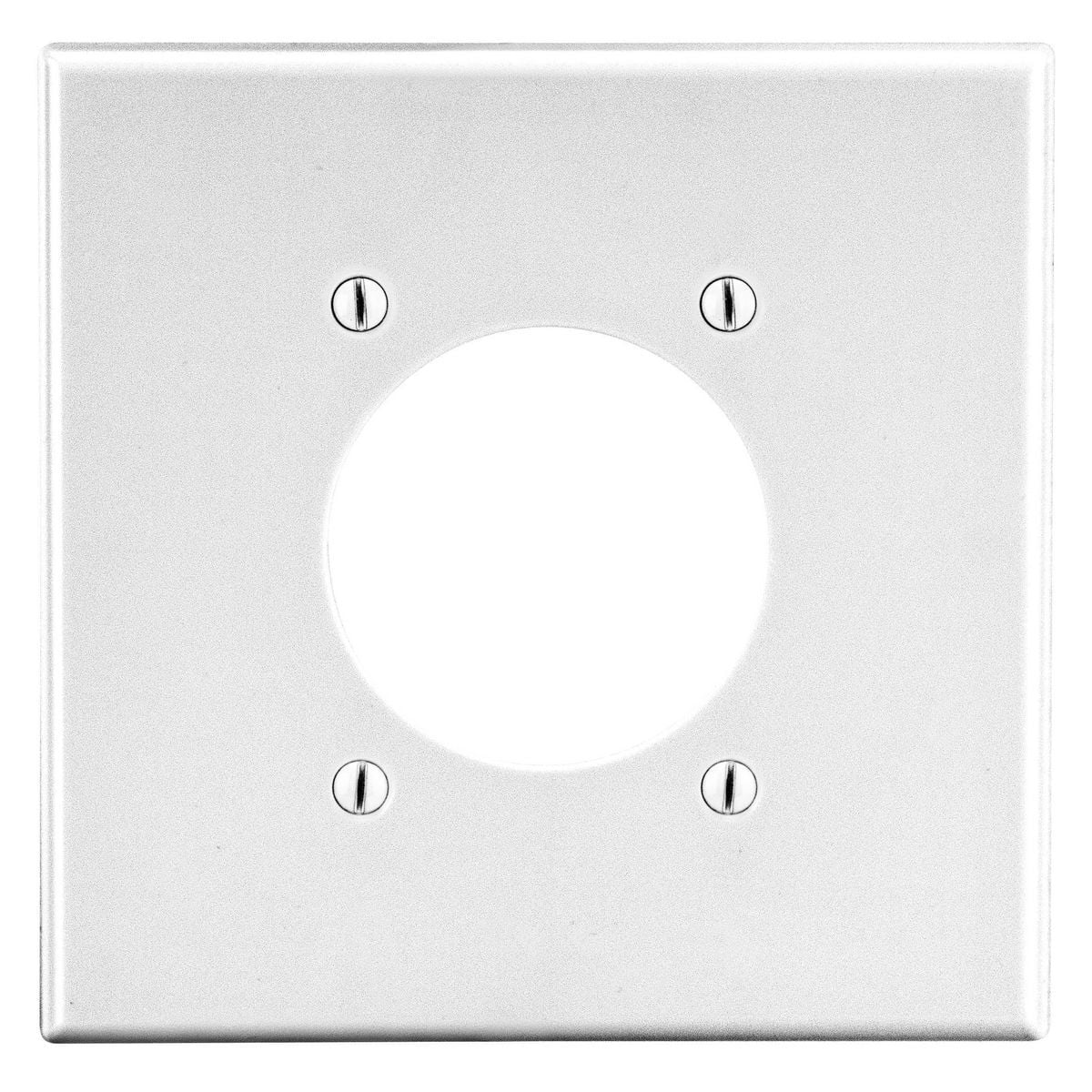 Wallplate,  Mid-Size 2-Gang, 2.15" Opening, White