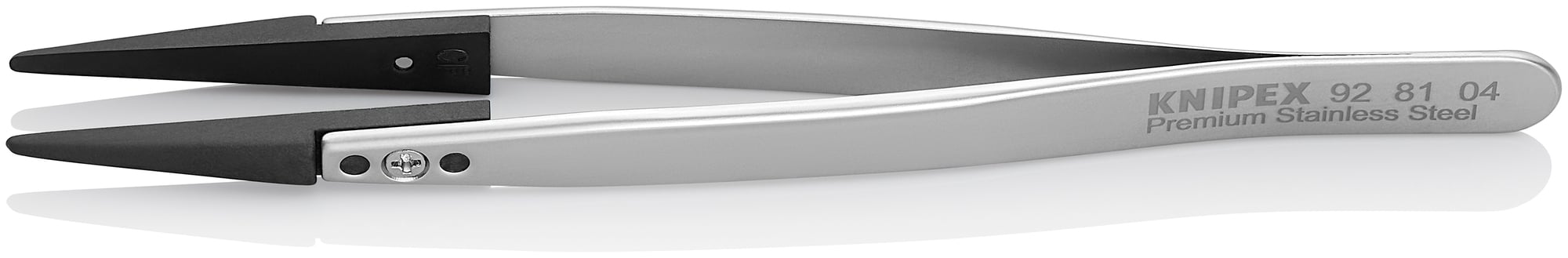 Premium Stainless Steel Gripping Tweezers-Replaceable Tips, 5 1/4 in., 1.00 mm TT, 2.00 mm TW