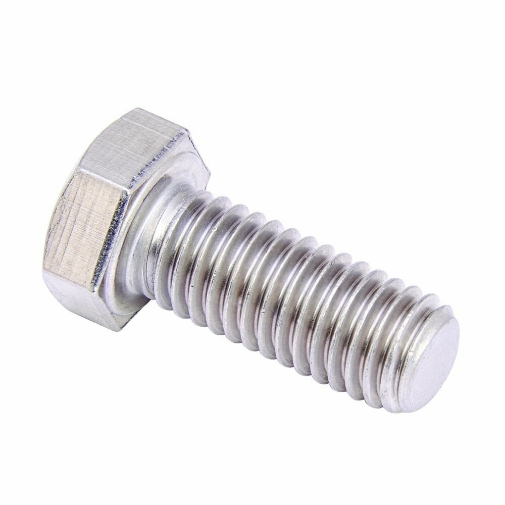 Eaton B-Line series hex head cap screw, 1.25" H x 0.375" D, Steel, Electro-plated, Hex head cap screws, Zinc
