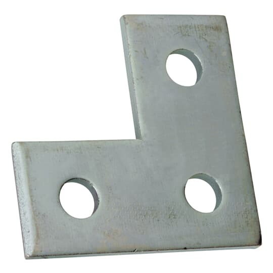 Three hole Stainless Steel Corner Plate.