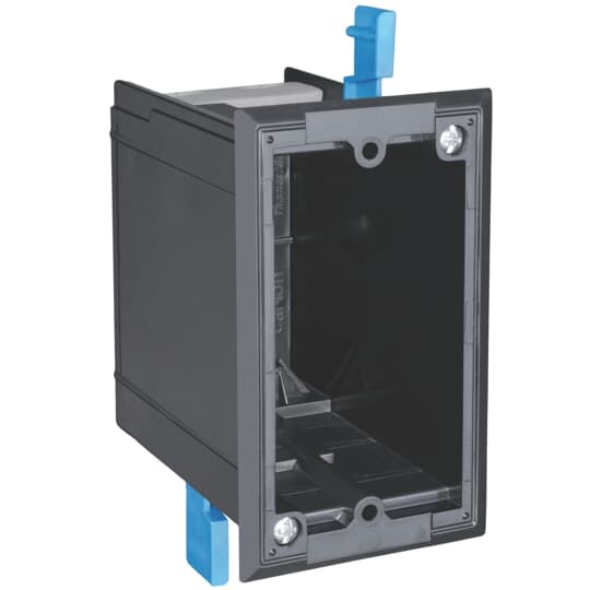 Single Gang Draft Tight Old Work Outlet Box, 18 Cubic Inches, Length 4.20 Inches, Width 2.46 Inches, Depth 3.53 Inches, Non-Metallic