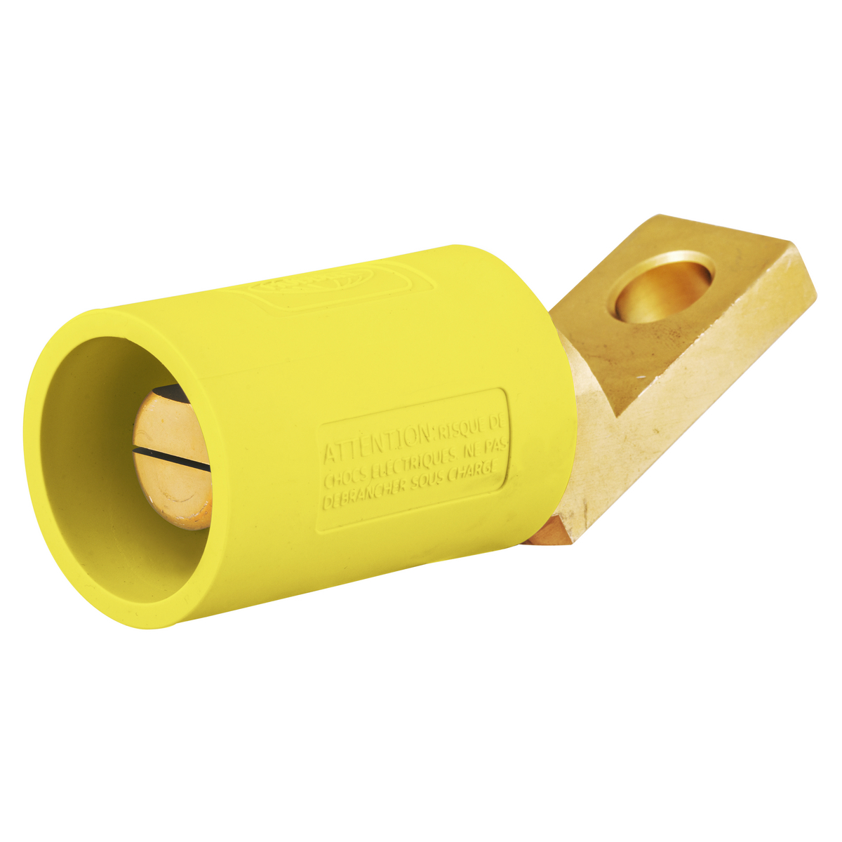 Single Pole Products, 300/400A Series,Angled Male, Offset Stud Type, Yellow