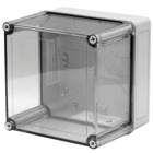 VM Flat Transparent Screw Cover Type 4X, 7.00x5.03x5.02, Lt Gray, Polyester, CT