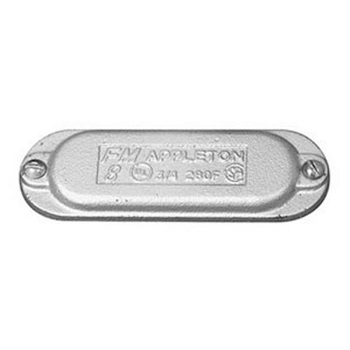 180F Unilets Conduit Body Cover, 1/2 in Hub, For Use With Form 8 Conduit Outlet Body, Cast Grayloy Iron, Triple Coated