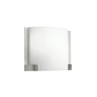 This LED wall sconce from the Nobu collection will effortlessly enhance your home. The Brushed Nickel finish and a sandblasted, painted White diffuser create a crisp look and bright, clean ambience. This fixture is chic while maintaining a low profile so as to effortlessly blend into your existingdacor.