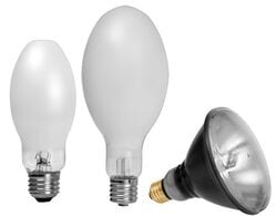OBS69408 100W, H38, mogul based coated mercury lamp, brite white deluxe