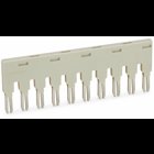 Push-in type jumper bar; 10-way; Nominal current 18 A; insulated; light gray