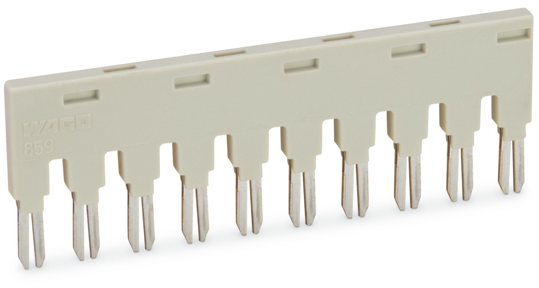 Jumper; for jumper slot; 10-way; insulated; light gray