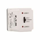 Eaton D85 Series Alternating Relay, 8 pins, DPDT cross-wired contact configuration, 120V control voltage, less than 3 VA burden, 2 indicator LEDs marked LOAD A and LOAD B. Optional selector switch settings: ALTERNATE, LOCK LOAD A