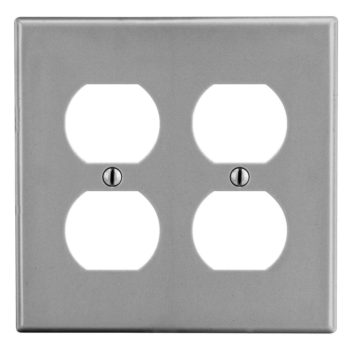 Wallplate, 2-Gang, 2) Duplex, Gray