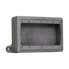 Eaton Crouse-Hinds series Condulet FD blank device box, Deep, Feraloy iron alloy, Three-gang, Takes one three-gang cover