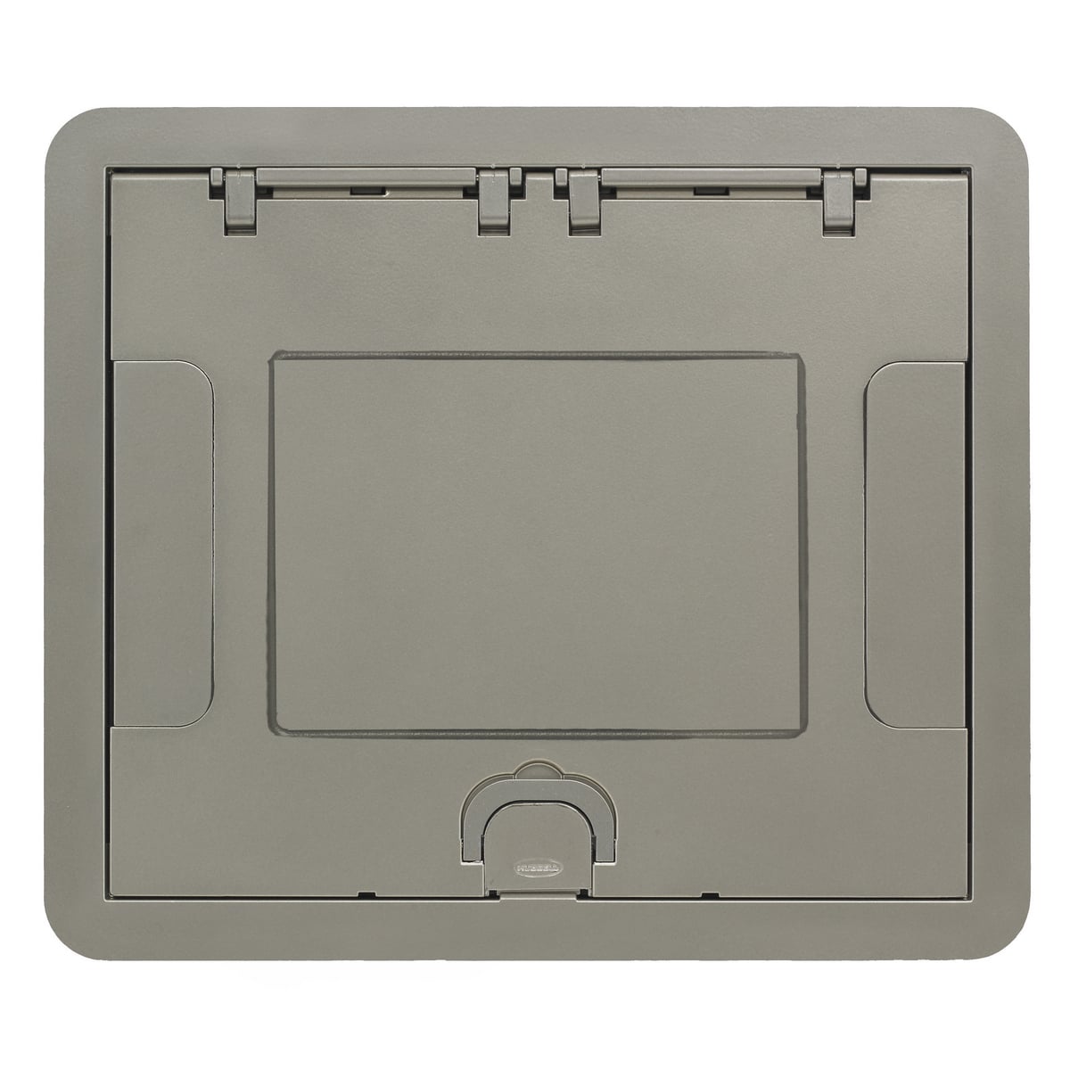 Concrete Floors, Recessed, CFB6G & CFB10G Rectangular Series, Surface Cover Assembly, Satin Nickel Powder Paint Finish with Floor Insert