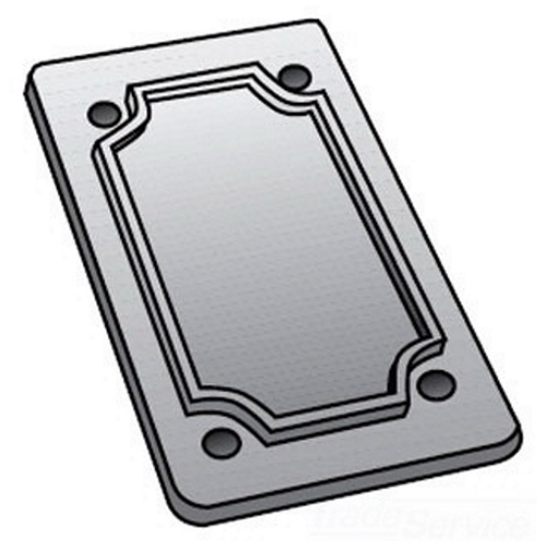 OZ-Gedney Type FS-1 Blank Flat Cast Device Box Cover, Gray Iron, Finish: Zinc Electroplated, Device Box, Screw Mounting, No, Third Party Certification: UL File Number E-18095, CSA 009795, Applicable Third Party Standards: UL 514A, CSA C22.2 N