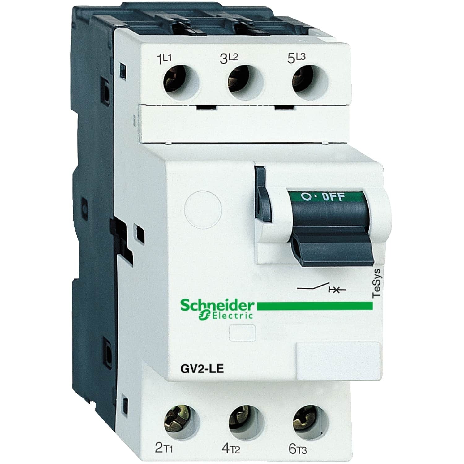 TeSys GV2 Manual Starter and Protector, magnetic circuit protector, toggle switch, 10 A, screw clamp terminals