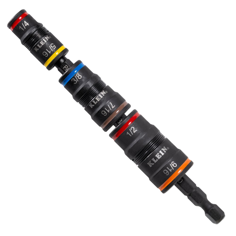 The 7-in-1 Impact Flip Socket Set provides 6 nut driver sizes plus a bit holding feature all within one compact tool. The versatility provided allows for convenient swapping between the common nut driving sizes and quickly attaches to an impact driver or our 1/4-Inch quick-connect handles (handles not included). Every component is impact-rated, making it an essential tool for the toughest driving applications.