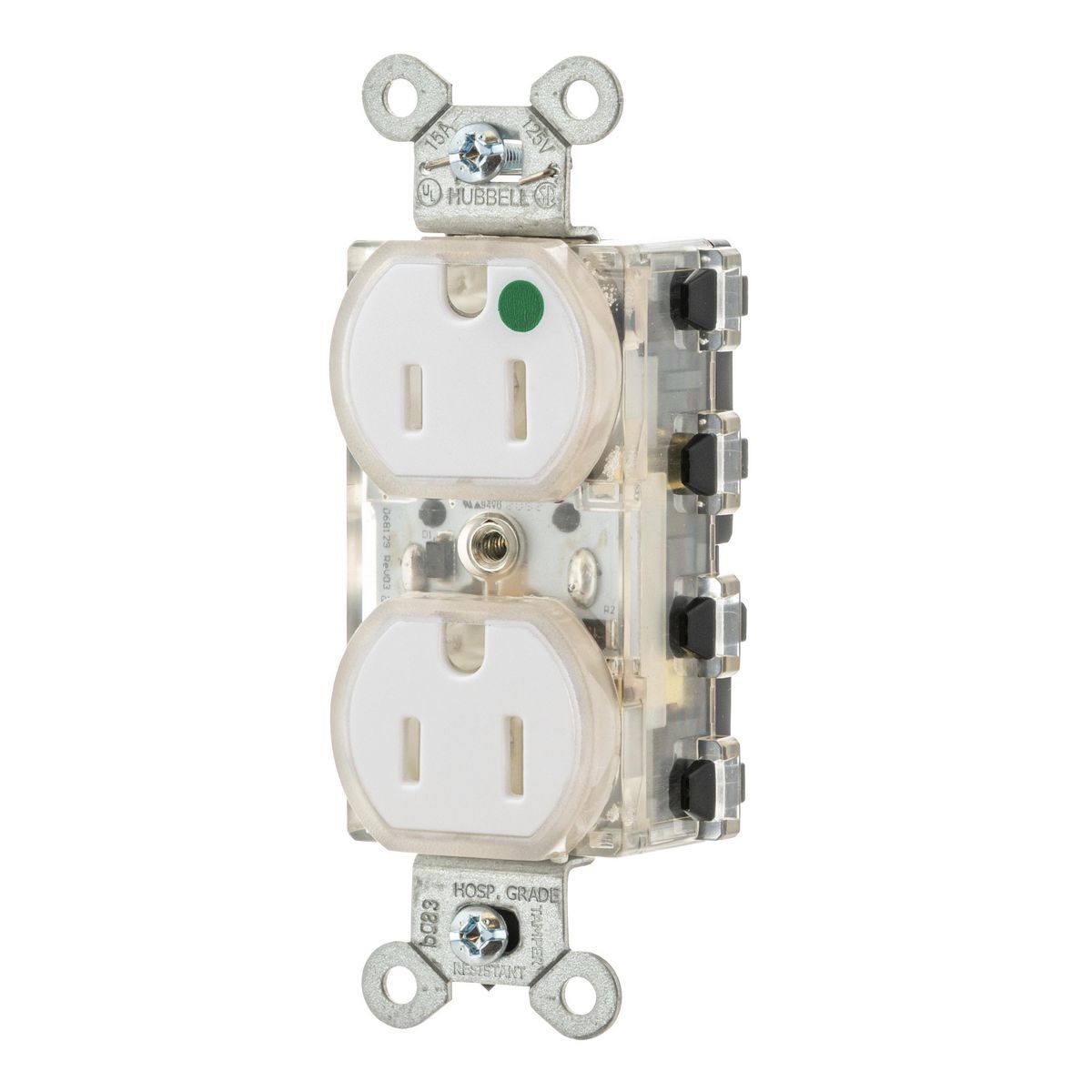 S-CONNECT DUP HG 15A/125V LED TR WH