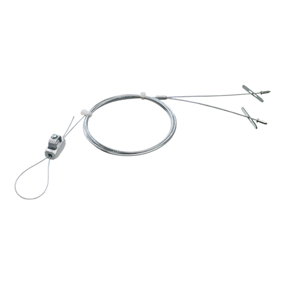 Galvanized braided support wire 18" Y kit with toggles. 30ft length. Holds up to 75lbs. .080 wire.