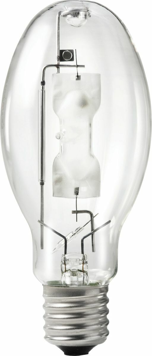 High performance, low total cost of ownership Flexible lighting solution - available in various bases and wattages.;Long Life when compared to switch start metal halide (for 175W and 250W versions). Philips Pulse Start Metal Halide Lamps offer an optimized metal halide system for greater efficiency and lumen maintenance. Up to 25% increase in maintained light output over standard metal halide.;Increased efficacy (up to 120 lpw) equals low total cost of ownership.;Up to 50% faster warm-up and restrike time.;Up to 50% increase in life when compared to switch start metal halide (for 175W and 250W versions).;ED-37 base available in 350 and 400 watts base up and horizontal operations as well as COATED / BT-37 available in 750 and 1000 watt base up operation and 750 watt horizontal operation / ED-28 available in 175, 200, 250, 320, and 400 watts base up or horizontal operations. 175 and 320 watts of the ED-28 base are also available in COATED. Ideal for industrial and retail high/low bays and parking lots.
