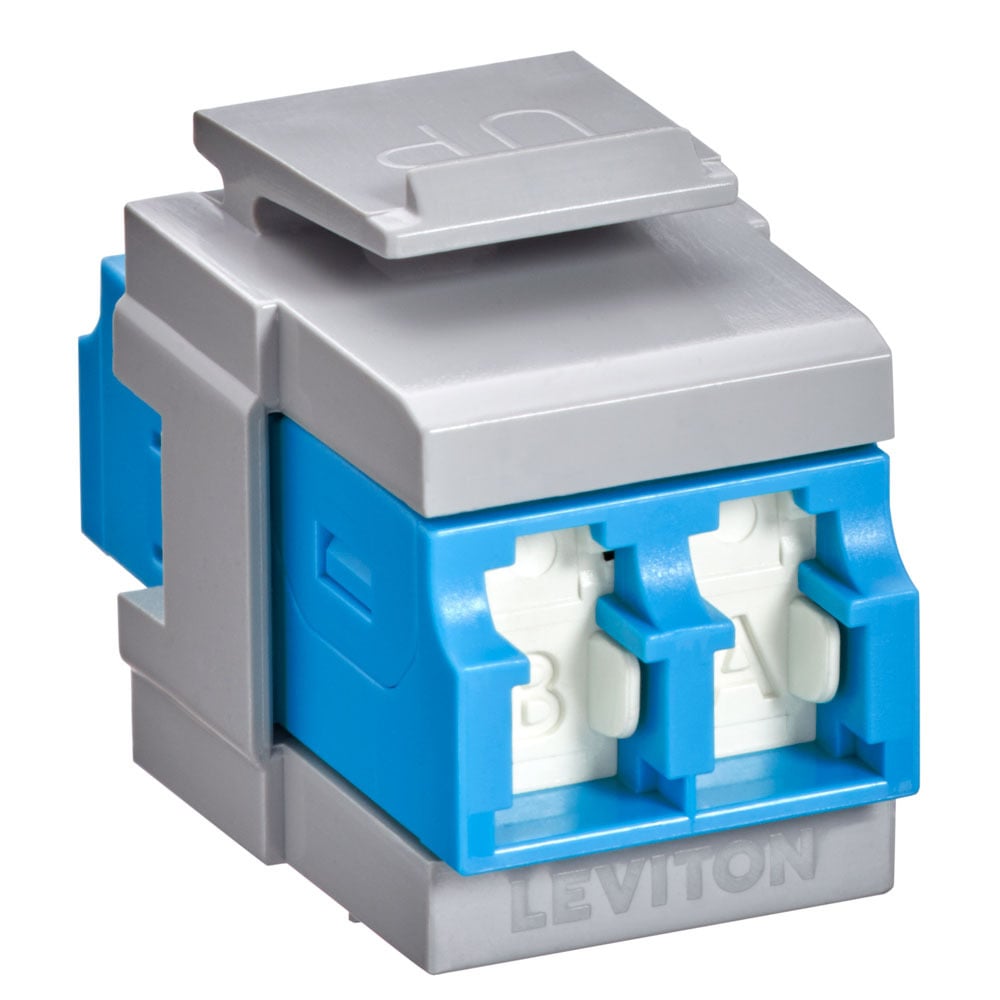 QUICKPORT DUPLEX LC SHUTTERED ADAPTER (BLUE),SLATE HOUSING/BEZEL