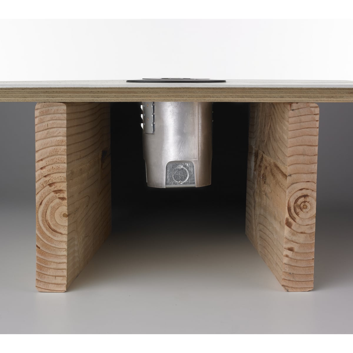 Raised Access or Wood Floorboxes, Recessed 4" Series, Cast Aluminum Box with Gray Powder Coat Cover