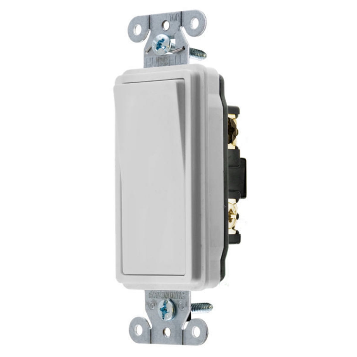 DS315OW 3-Way Heavy Duty Specification Grade Standard Sized AC Decorator Switch, 120/277 VAC, 15 A, 4155 W Power Rating, 2-Position Contact