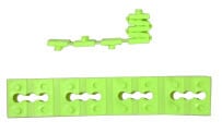 Cat-A-Pillar Wiring Device Spacer, Polyethylene material, Light Green, 25 per pack