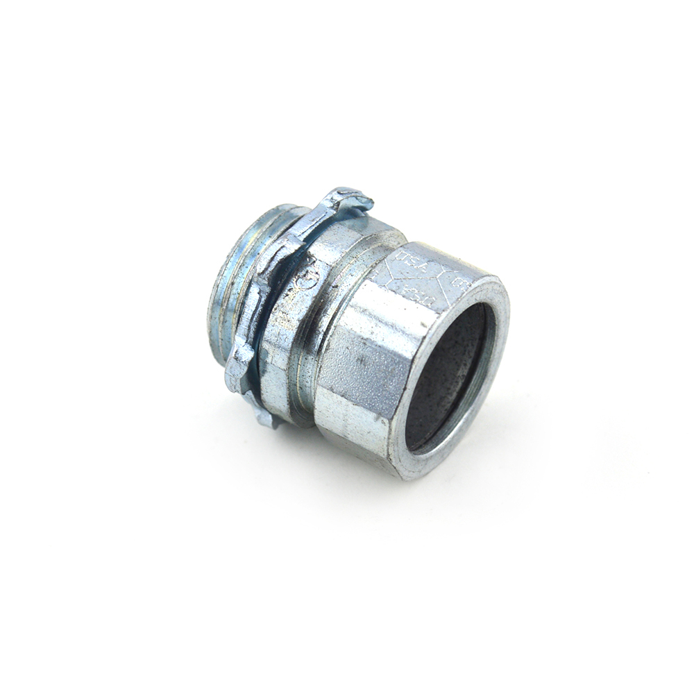 Connector, compression, steel 1/2"